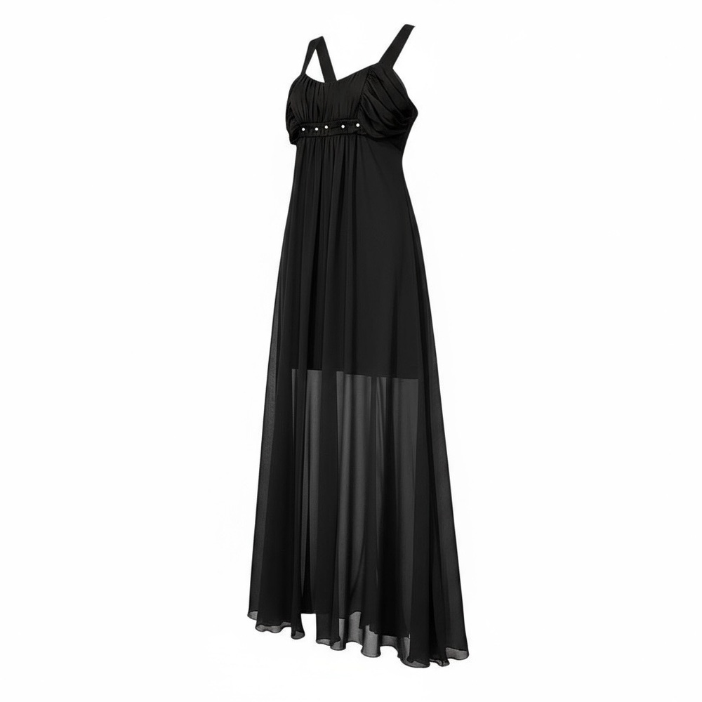 Connected Apparel Black Maxi Dress